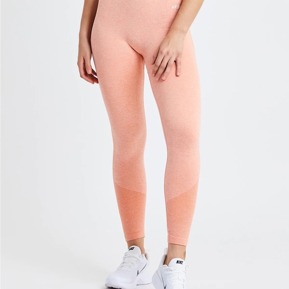 AYBL Motion Seamless Leggings and Sports Bra Set in Peach Marl - Picture 3 of 7